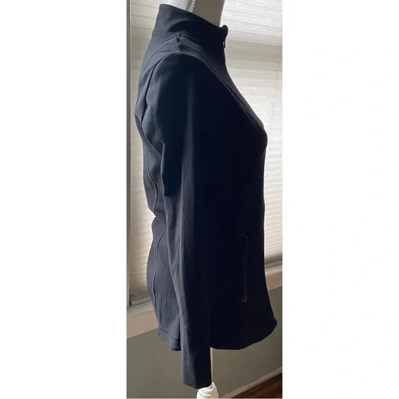 Soma Sport Black Workout Yoga Jacket Zip Up Size Medium Zip Pockets - Picture 7 of 16